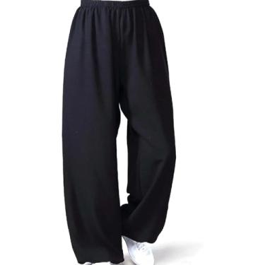 Imagem de Calças De Tai Chi Calças De Treinamento De Kung Fu Artes Marciais Chinesas Tai Chi Kung Fu Wing Chun Shaolin Yoga Knickerbockers Graciosas Calças De Treinamento De Perna Larga Solta, 01, 3XL