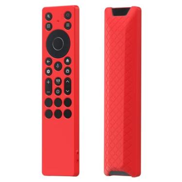 Imagem de JCMOYUTY Capa de silicone para controle remoto TCL RC813A FMB1 / RC923A FMB1, capa protetora para controle remoto TCL 2025 QM6K QM7K, vermelho