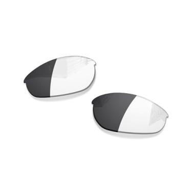 Imagem de Lentes de reposição polarizadas de 1,6 mm para óculos de sol Oakley Half Jacket 2.0, proteção UV, lentes espelhadas escuras - Mais opções, Claro a preto, fotocromático, não polarizado, One Size