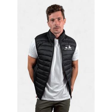 Imagem de Colete Puffer Laço Comprido com Bolsos e Capuz Removível Masculino-Masculino