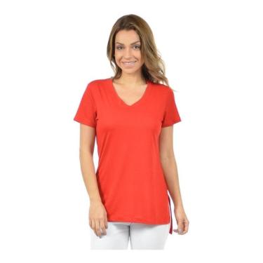 Imagem de Blusa Feminina Longa Mullet Gola V Longline Tj-Feminino