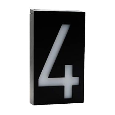 Imagem de Hyuduo LED Solar House Number Light, 6 LEDs Brancos, Wall Mount, Instalação Rápida, Crepúsculo Automático Ao Amanhecer, Com Endereço Placa Número Dígitos Placa Lâmpada, Resistente às (#10)