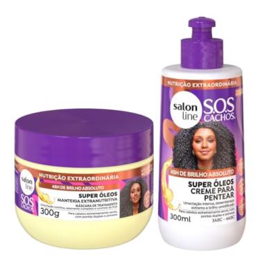 Imagem de Kit Super Óleos com Creme de Pentear 300ml + Manteiga - Brilho Intenso e Nutrição Salon Line