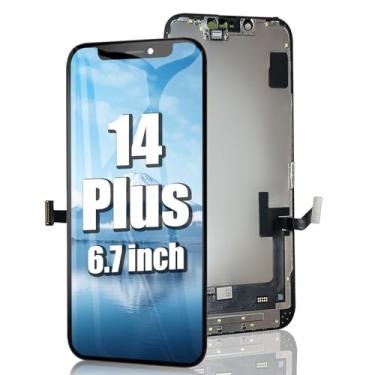 Imagem de EFAITHFIX Tela de substituição para iPhone 14 Plus de 6,7 polegadas LCD 3D Touch Display Full HD Montagem de moldura digitalizador compatível com o modelo A2632, A2885, A2886, A2887, A2888 com adesivo
