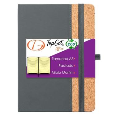 Imagem de Caderneta Eco Line 14X21Cm 96 Fls Pautadas - Cinza