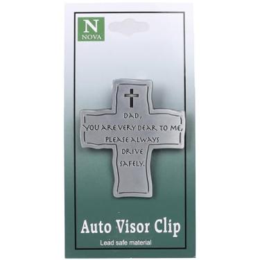 Imagem de Swanson Christian Products Clipe de viseira de sol cruz pai, pacote com 4 - acessórios para carro, presente religioso de segurança para dirigir, para pais, familiares, amigos, adolescentes, motoristas