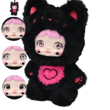 Imagem de Shopular Nommi Blind Box Opened Plush Doll Nommi Loveliness Never Ends Series Confirmed Kawaii Plushie Charm Doll Cute Xmas Collectible Birthday Gift (Black Cat)