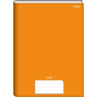 Imagem de Caderno Brochurão Capa Dura STIFF 96 Folhas Laranja - Pacote com 5 - J