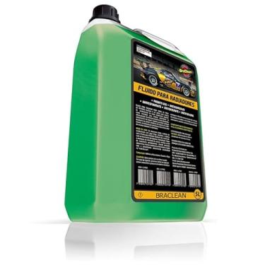 Imagem de Fluido para Radiador Verde Pronto Uso 5 Litros BraClean Anticorrosivo Antiespuma Para Sistema de Arrefecimento Veículos Leves e Pesados Diesel Gasolina Etanol GNV