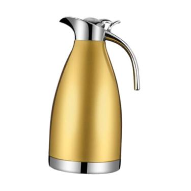 Imagem de WeiLaiKeQi Jarra de café de aço inoxidável, dispensador de água quente, garrafa de água isolada para café, limonada, leite, geladeira doméstica, Ouro