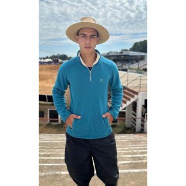 Imagem de Blusão Fleece M. - Empório Horse, Azul petróleo, G