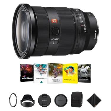Imagem de Sony Lente FE 24-70 mm f/2.8 GMaster II para E-Mount - Lente de zoom padrão rápido com filtro protetor UV Tiffen 82 mm, kit de software Corel e pano de limpeza - Pacote essencial