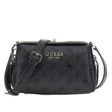 Imagem de GUESS Mini bolsa tiracolo Phoebe, logotipo preto, Logotipo preto, One Size