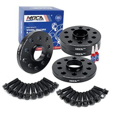 Imagem de MOCA 4 peças espaçadores de roda de 15 mm e 20 mm 5 x 100 e 5 x 112 mm padrão de parafuso 57,1 mm furo do cubo M14 x 1,5 parafuso adequado 98-22 para Volkswagen Passat, 98-21 Golf, 04-19 Beetle, 98-22