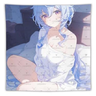 Imagem de LIEGBMEU Sexy Bikini Hot Anime Girl Tapeçaria 152.4 cm x 152.4 cm Interior Exterior Wall Quilt Art Decoração de Tapeçaria Caprichosa, Aa037