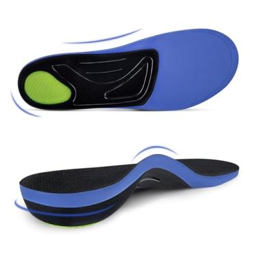 Imagem de Palmilhas para fascite plantar, inserções de suporte de arco para alívio da dor, ortopédica para homens e mulheres, pés chatos para corrida e trabalho palmilha para ficar em pé o dia todo - P