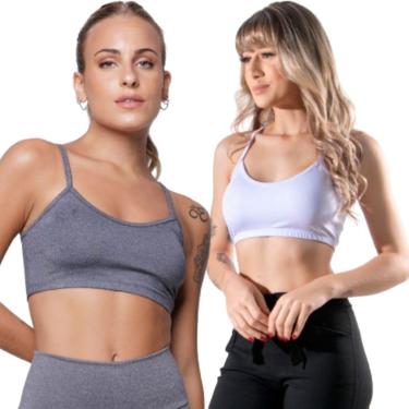 Imagem de KIT 2 Top Fitness Alça Fina Serra e Mar Modas Nadador Roupa Para Academia Treino Moda Feminina-Feminino