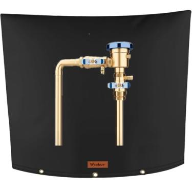 Imagem de Wsobue Tampa Antirrefluxo (5°F) - Tampa Do Disjuntor de Vácuo de Pressão - Tampas de Bomba de Poço de Água de Inverno Tampa Da Válvula de Sprinkler Bolsa Isolada (Preto 40''L*36''A)