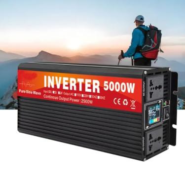 Imagem de 48v to 110v 50hz,Inversor de energia multifuncional de 2500 watts de onda senoidal pura, conversor DC 12V-72V para 110V/220V AC, potência de pico de 5000W, inversores para carro com