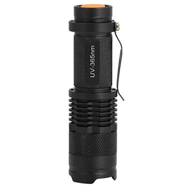 Imagem de Lanterna Ultravioleta 365NM Mini Tocha Elétrica Portátil, Luz de Detecção à Prova D'água de Liga de Alumínio Com Tamanho de Ponto Ajustável para Jade de Dinheiro e Busca Noturna