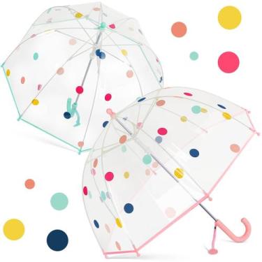 Imagem de Guarda-chuva Bubble Fabbay Dots Kids Transparente para Crianças x2