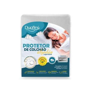 Imagem de Protetor de Colchão Impermeável de Algodão Duoflex Solteiro, Casal, Qu