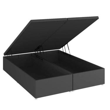 Imagem de Base Baú Physical Camurça Cinza Queen (158x198x39) - Ortobom