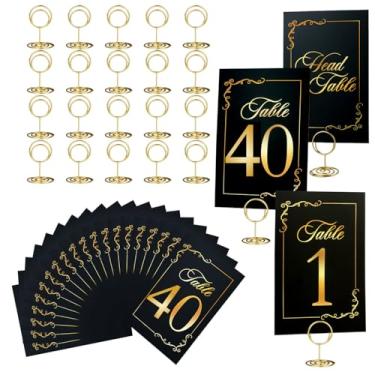 Imagem de Números de mesa de casamento 1-41 preto