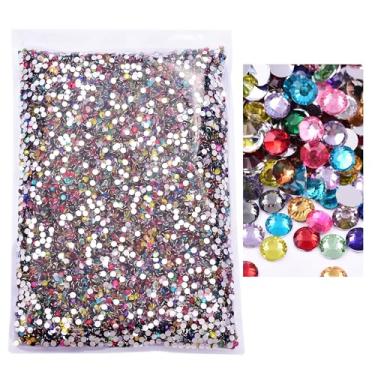 Imagem de Blinginbox 50.000 peças de strass flatback, strass de resina não hotfix grande quantidade atacado para artesanato DIY design criativo, roupas, maquiagem, arte de unhas (3 mm = 0,12 polegadas, cores