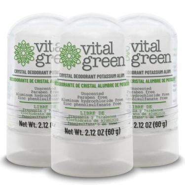 Imagem de Desodorante Vital Green Crystal Potassium Alum 60g (3 unidades)