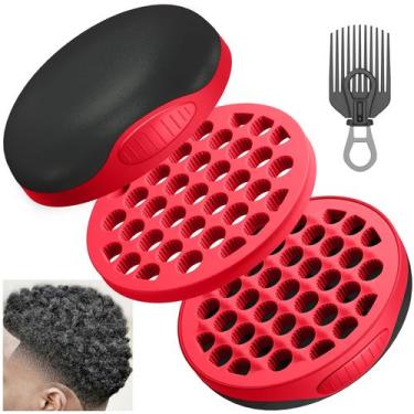 Imagem de Escova de cachos FIABC Silicone Africa Comb Magic Curly Hair Red