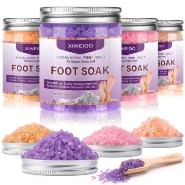Imagem de Óleo de melaleuca XIWEIOO Foot Soak com sal de Epsom para odor nos pés