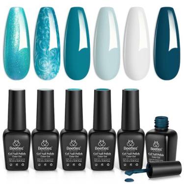 Imagem de Conjunto de esmaltes besouros Blue Gel Mermaid Treasures 6 cores - bee