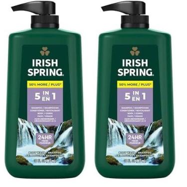 Imagem de Sabonete líquido Irish Spring 5 em 1 para homens 900 ml (pacote com 2)