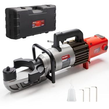 Imagem de CENTALL Dobrador de vergalhão hidráulico elétrico 1600W Máquina de dobra de vergalhão hidráulico 1,26 polegadas 16-32 mm vergalhão dentro de 4-5s Barra de aço de vergalhão de dobra fácil HRB32