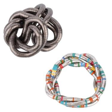 Imagem de 2un Colares Dobráveis de Cobra para Mulher, Corrente Torcida Flexível Ajustável Laço Infinito Pulseira e Gargantilha Multiusos Joias Modernas e Cool Presente Acessórios para Halloween