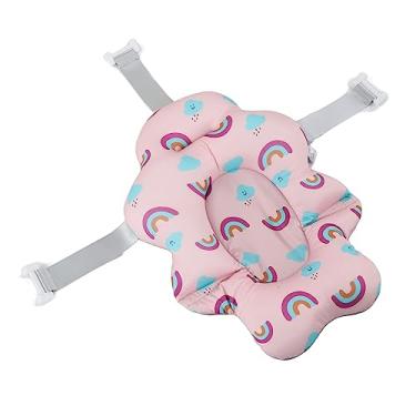 Imagem de SALALIS Assento de Banho de bebê, Tapete Suporte Flutuante Universal para Banheira bebê, Assento Dobrável para Banho, Almofada Macia e Confortável, Almofada Suporte chá (#4)