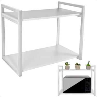 Imagem de Prateleira para Micro-ondas Suporte Nicho para Cozinha Spen (Branco/Branco)