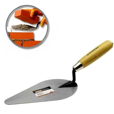 Imagem de Colher de Pedreiro Canto Redondo Alvenaria Construção 8 Polegadas - Starfer