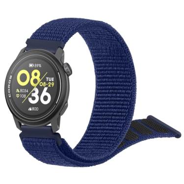 Imagem de Pulseiras de nylon compatíveis com COROS PACE 3 / PACE Pro/APEX 2 Pro/APEX Pro/APEX 46 mm, pulseira de substituição esportiva macia de 22 mm para relógio Coros Pace 3 (azul escuro)