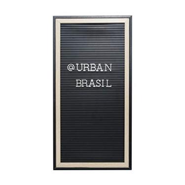 Imagem de Quadro Madeira/plástico Alfabeto Preto Letras Pratas 26.7x2x52cm Urban Preto/prata
