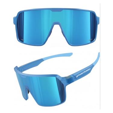 Imagem de grinderPUNCH Óculos De Sol Esportivos Polarizados Para Homens E Mulheres, Óculos De Sol Leves Com Proteção Uv Para Caminhadas Na Neve, Ciclismo, Corrida E Pesca (Azul)