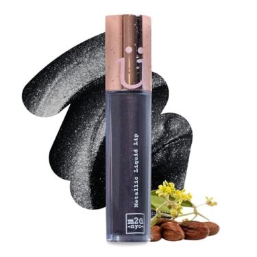 Imagem de Batom líquido metálico M2U NYC (0,21 oz) - Batom fosco de longa duração com cor de alto impacto para acabamento cintilante à prova de manchas - Brilho labial glam sem transferência