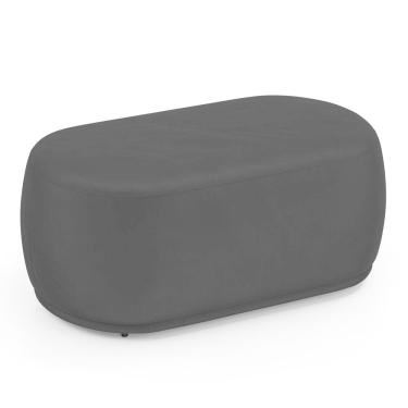 Imagem de Puff Decorativo Orgânico Living Molly 02 Lugares Veludo Preto - Abmaza