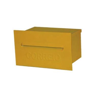 Imagem de Caixa de Correio Cartas Brasileirinha Embutir 15x21x12cm - Metal Mig