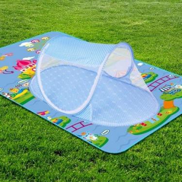 Imagem de Berço De Bebe Portátil Com Mosquiteiro - temdetudomesmo, Azul