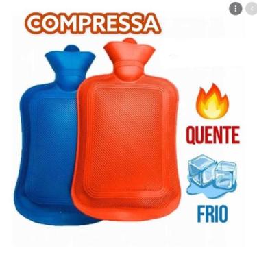 Imagem de Bolsa Térmica Compressa Água Quente Fria Em Borracha 500ml - temdetudo