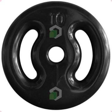 Imagem de Anilha Emborrachada 10 Kg - Preta - 2M FITNESS