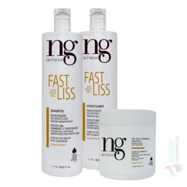 Imagem de NG De France Fast Liss Kit shampoo+cond.1 Lt + Máscara 500gr