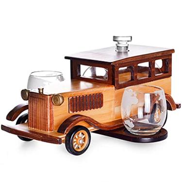 Imagem de Conjunto de decantador de uísque, decantador de uísque, decantador clássico em forma de carro, garrafa de vinho criativa favorita dos homens, para licor Scotch Bourbon Vodka, 1000 ml (Cor